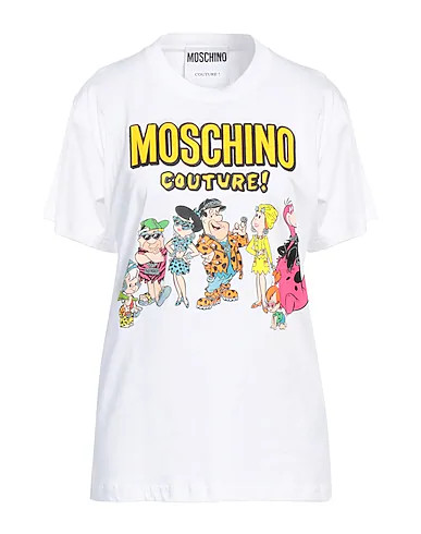 MOSCHINO COUTURE + THE FLINTSTONES | White Women‘s T-shirt  | YOOX | YOOX (US)