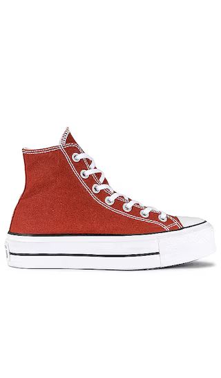 Chuck Taylor All Star Lift Platform Sneaker in Ritual Red, White, & Black | Revolve Clothing (Global)
