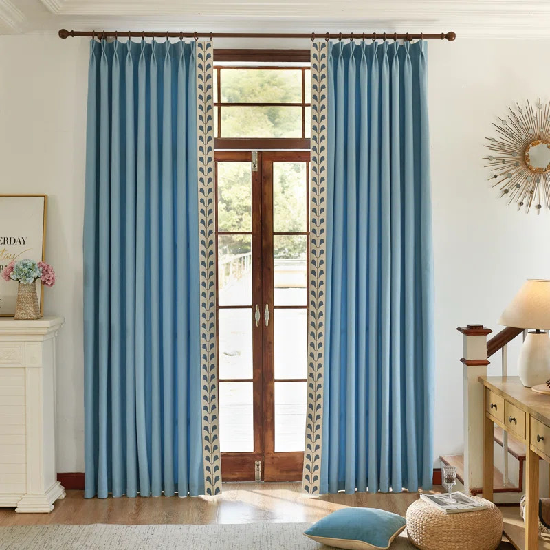 Nora Cotton Blend Room Darkening Curtain Pair | Wayfair North America