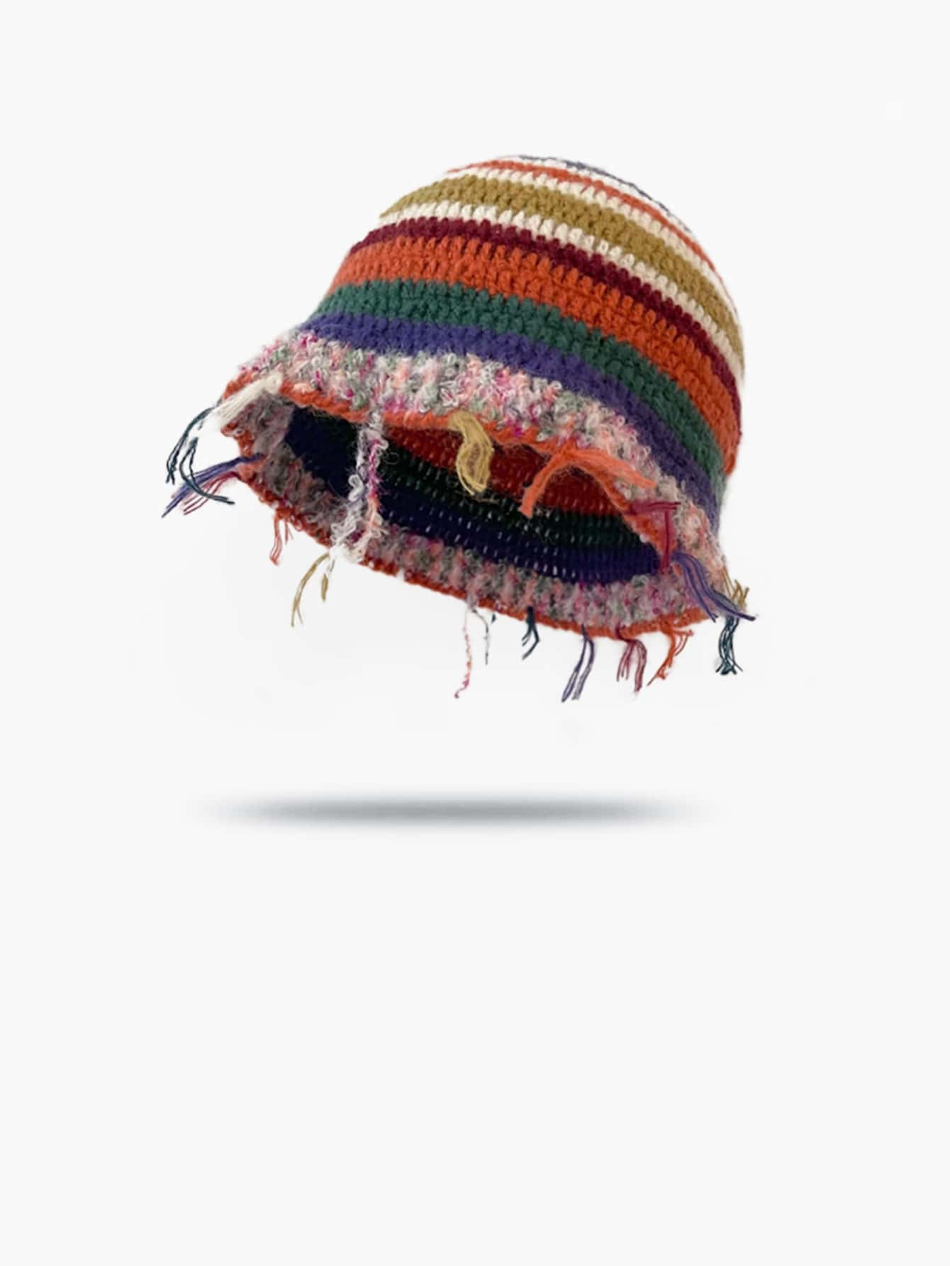 1pc Women Vintage Color Block Raw Trim Bucket Hat | SHEIN