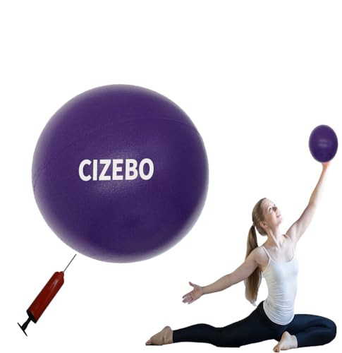 CIZEBO Small Exercise Ball for Between Knees, 6 inch Pilates Ball with Pump, Mini Yoga Core Ball Physical Therapy, Purple | Amazon (US)