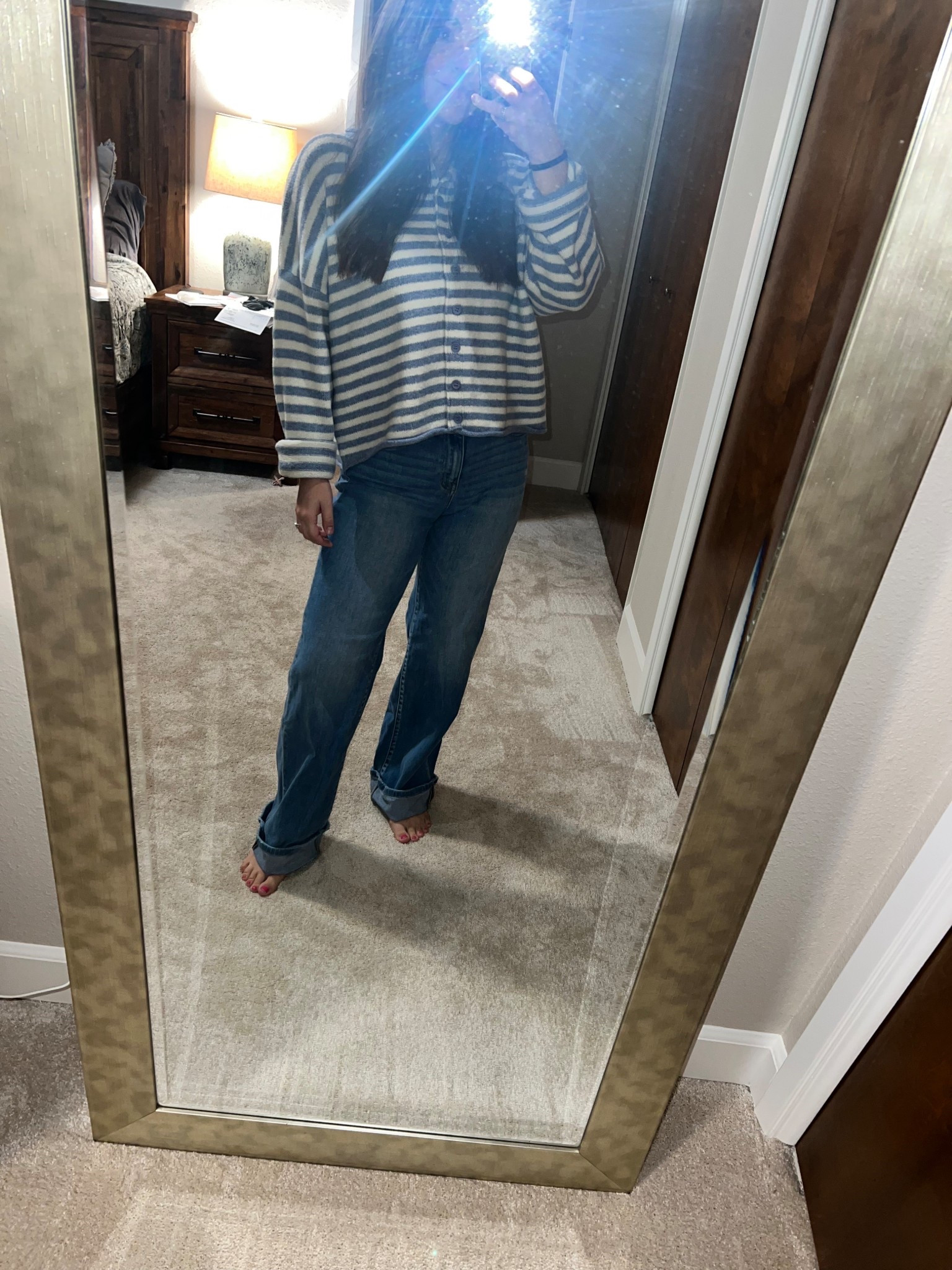 Stripes are in!!! Super cozy sweaters & wide leg jeans are a fall staple😍 #fall #falloutfit #work #nursingfriendly #isla #postpartum #stripes #sweater #cozy

#LTKFamily #LTKHalloween #LTKSeasonal