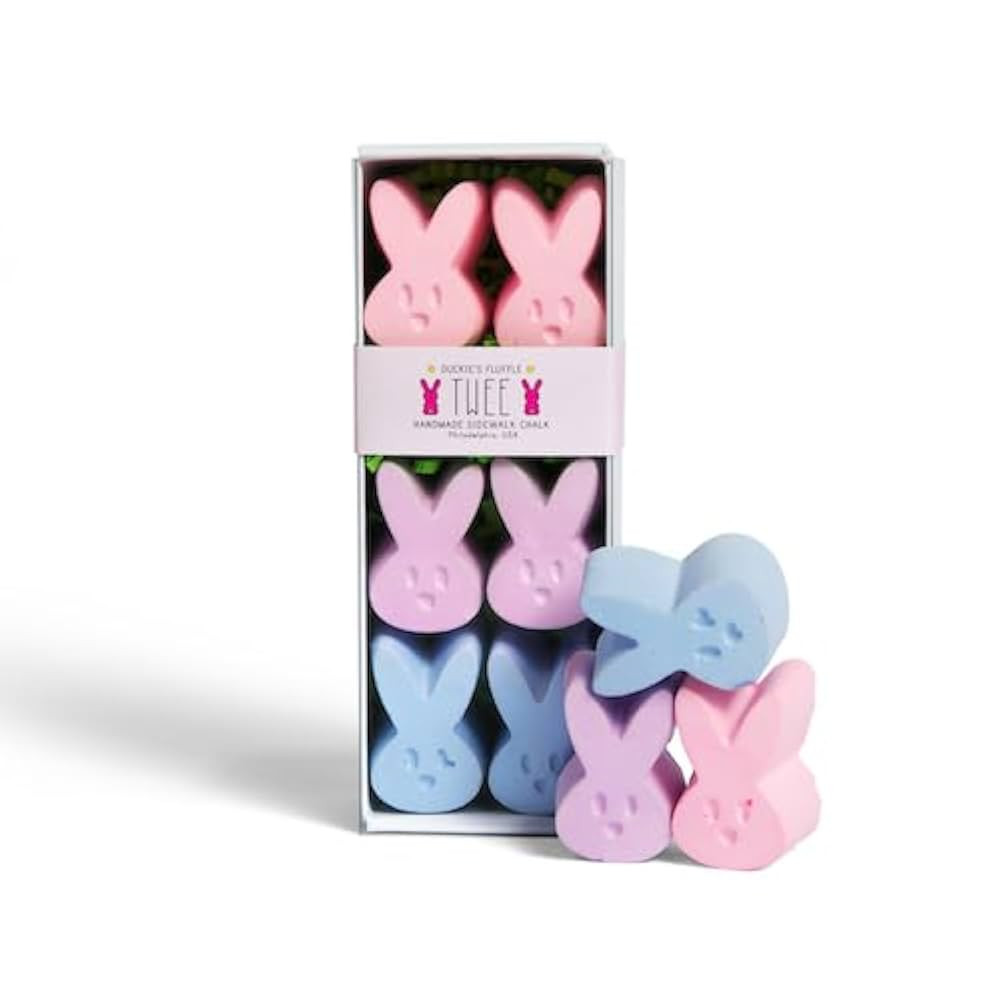 TWEE DUCKIE'S FLUFFLE #1 Handmade Sidewalk Chalk Bunnies/Peeps | Pink, Purple, Blue | Made in the... | Amazon (US)