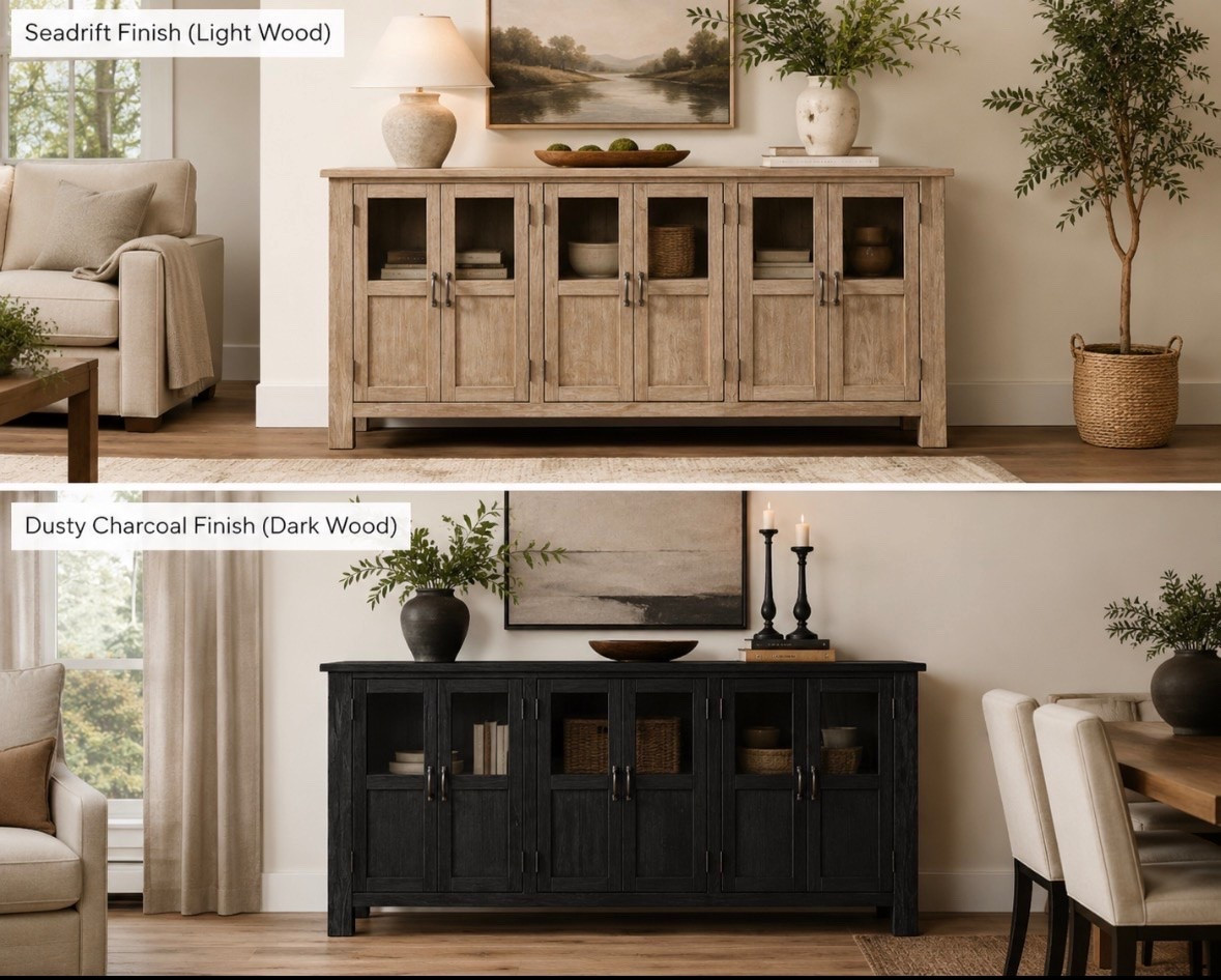 Memorial Sale at Pottery Barn 🤎 These beautiful console cabinets are timeless statement pieces that instantly elevate a space. From the warm Seadrift finish to the rich Dusty Charcoal tone, both styles bring that cozy, high-end look we all love. ✨

#LTKfitnessgoals #LTKmomlife #LTKmorningroutine