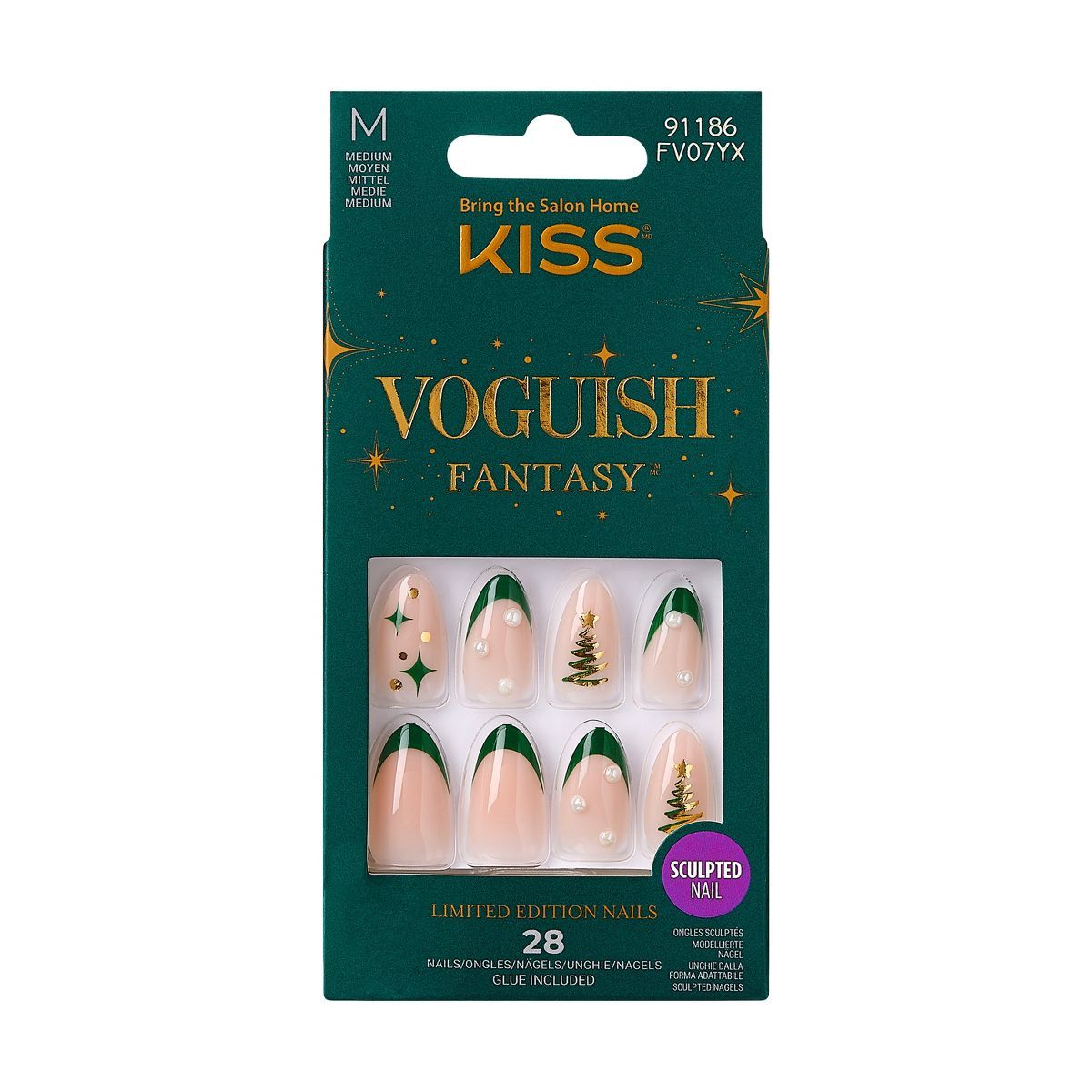 KISS Products Voguish Fantasy Fake Nails - Snowman - 31ct | Target