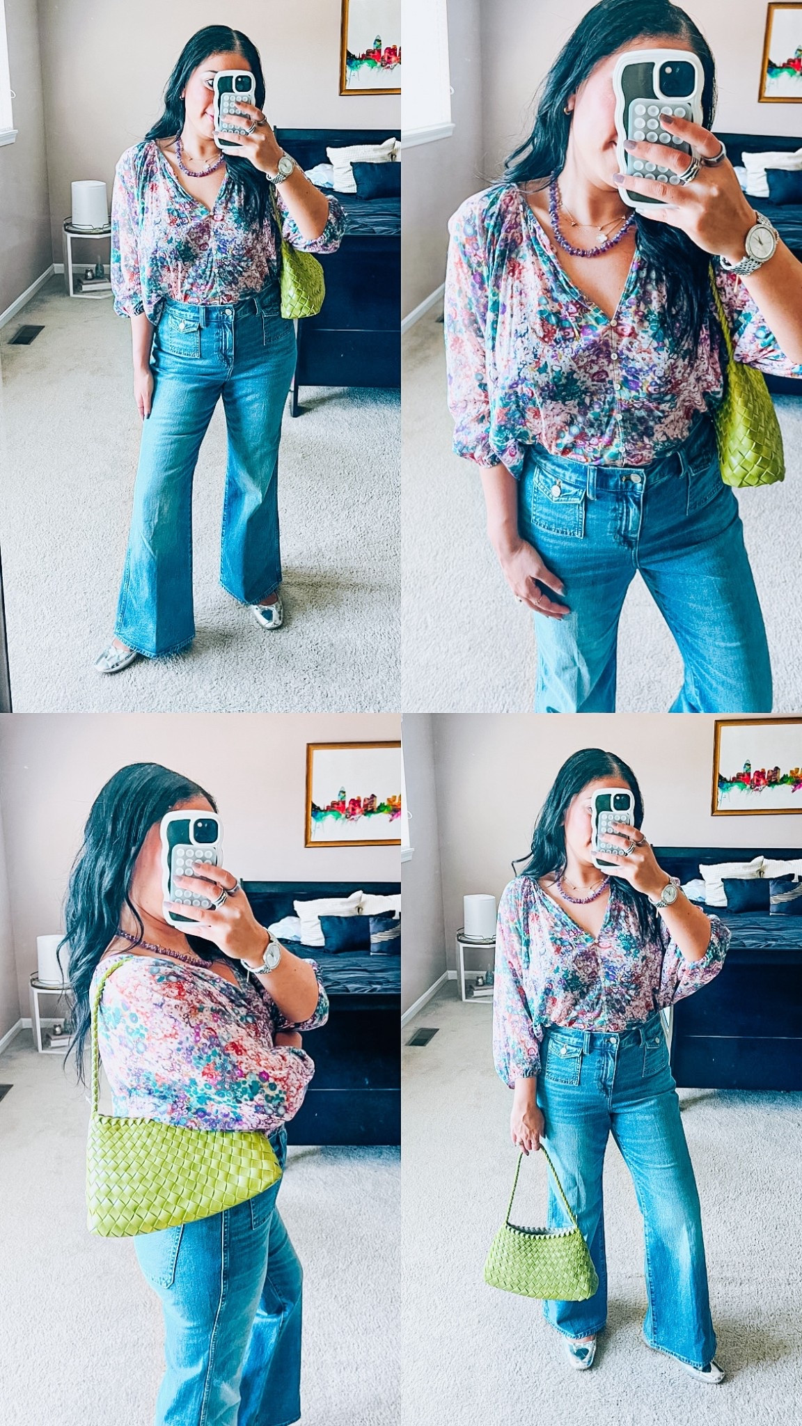 Floral blouse
Lavender + chartreuse
Under $100 bag
Jcrew jeans
Silver flats


#LTKootd #LTKdayinmylife #LTKgrwm