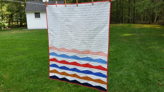 Stack Baby Girl Quilt Modern Baby Quilt Minimalistic Baby | Etsy | Etsy (US)