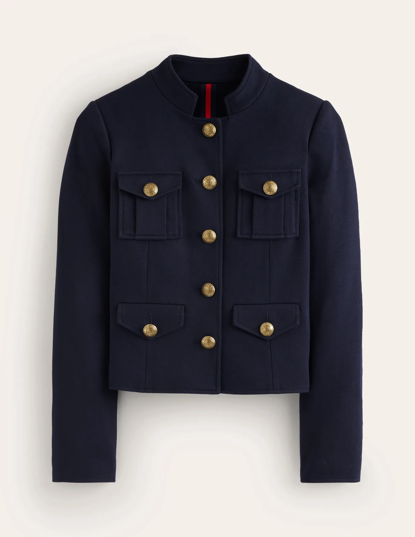 Military Ponte Jacket - Navy | Boden US | Boden (US)