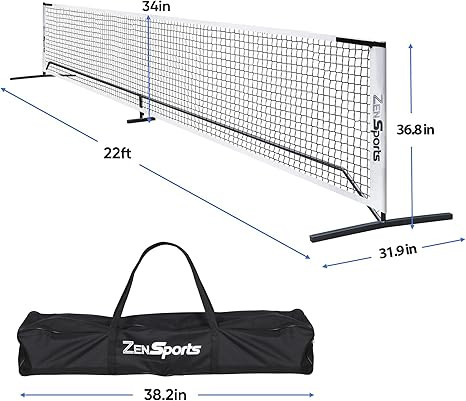 ZENY Portable Pickleball Net Set System with Metal Frame Stand and Regulation Size Net Including ... | Amazon (US)