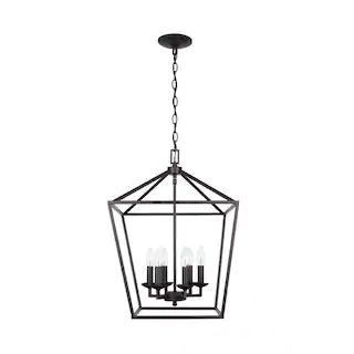 Home Decorators Collection Weyburn 6-Light Bronze Caged Chandelier 66201 | The Home Depot