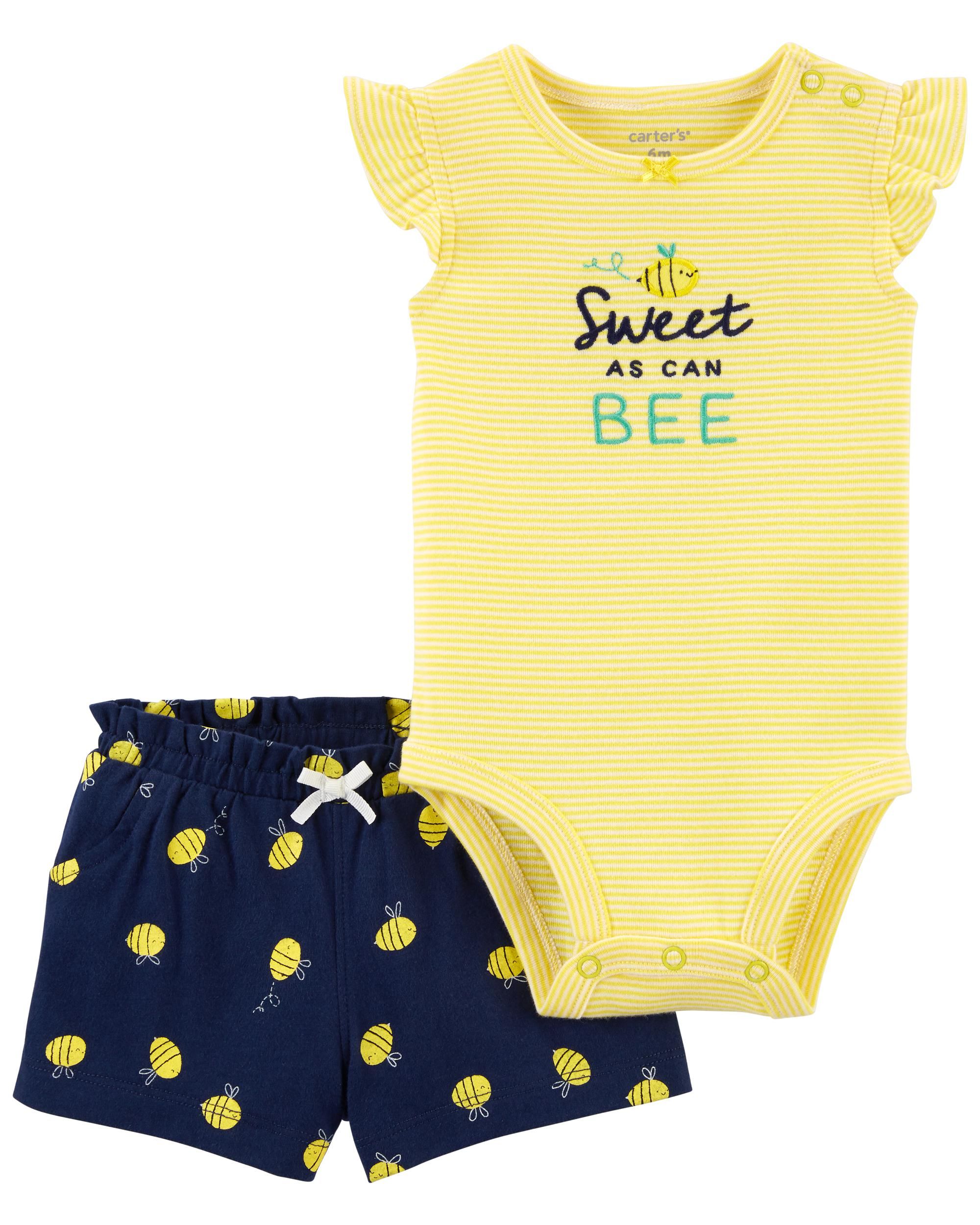 2-Piece Bee Bodysuit & Short Set | Carter's