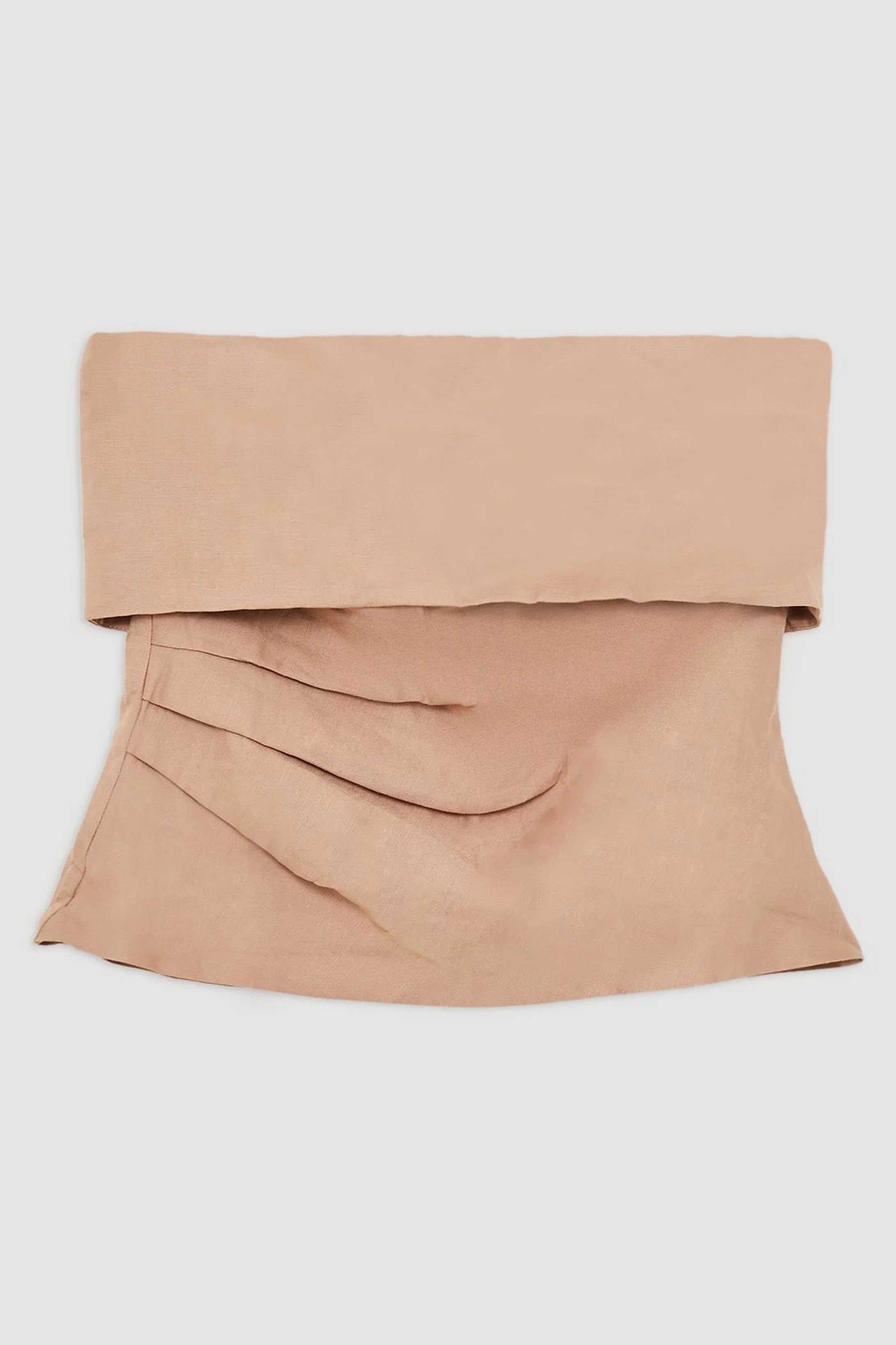 Viscose Linen Woven Bandeau | Karen Millen US