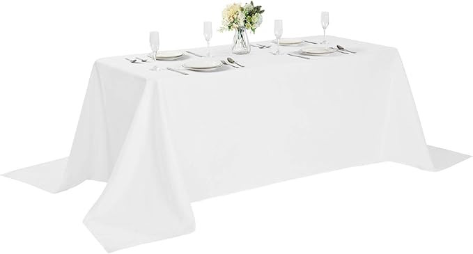 Rectangle Tablecloth 90x156 inch Washable Polyester Fabric Table Cloth for Wedding Party Dining B... | Amazon (US)