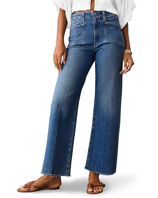 KUNMI Jeans for Women Wide Leg Baggy High Waist Boyfriends Straight Leg Stretchy Denim Pants Tren... | Amazon (US)