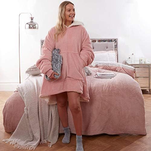 Sienna Hoodie Blanket Ultra Soft Sherpa Fleece Warm Cosy Comfy Oversized Wearable Giant Sweatshir... | Amazon (UK)