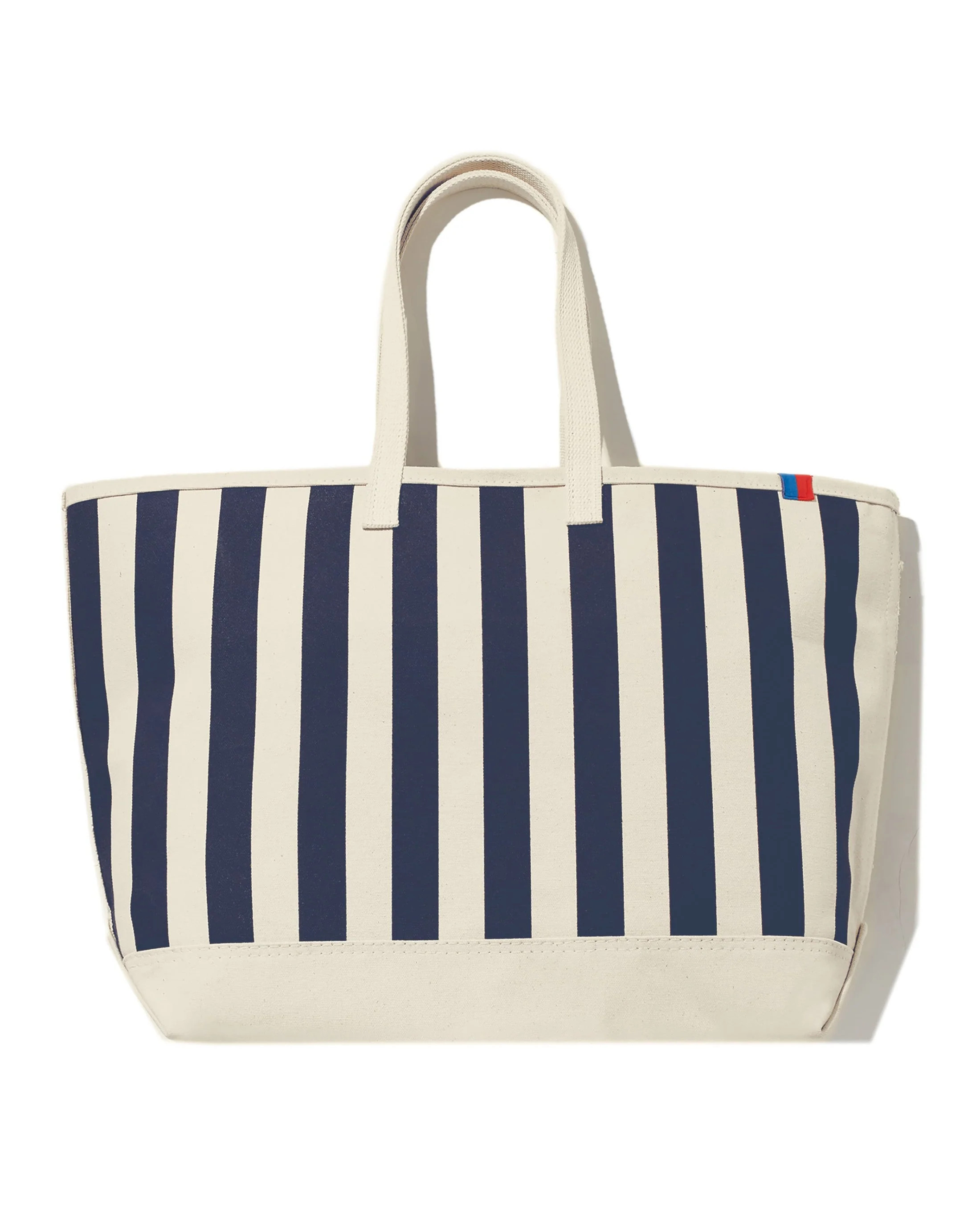 The Over the Shoulder All Over Striped Tote - Canvas/Navy | KULE (US)