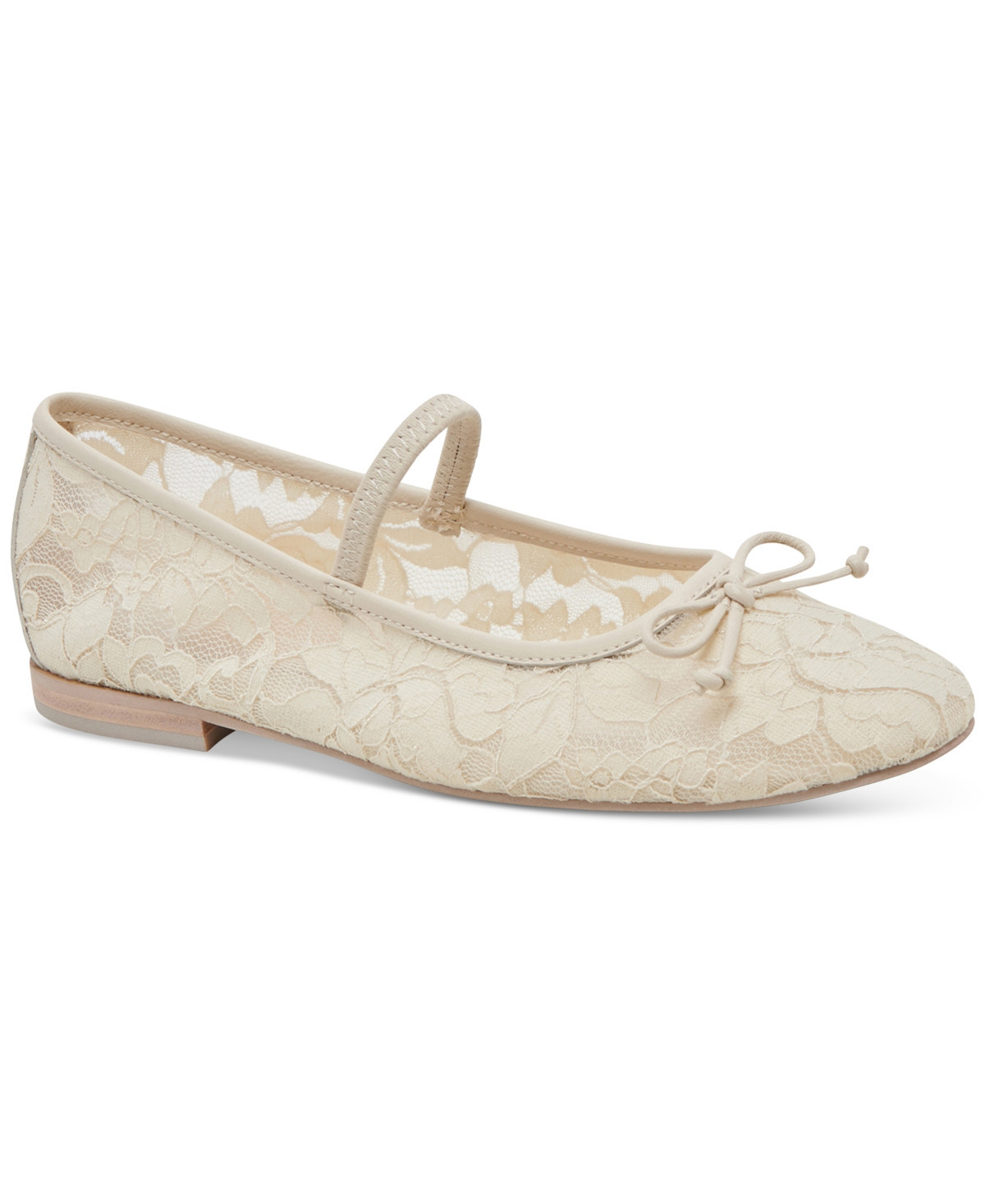 Dolce Vita Women's Cadel Mesh Mary Jane Ballet Flats - White Floral Lace | Macy's