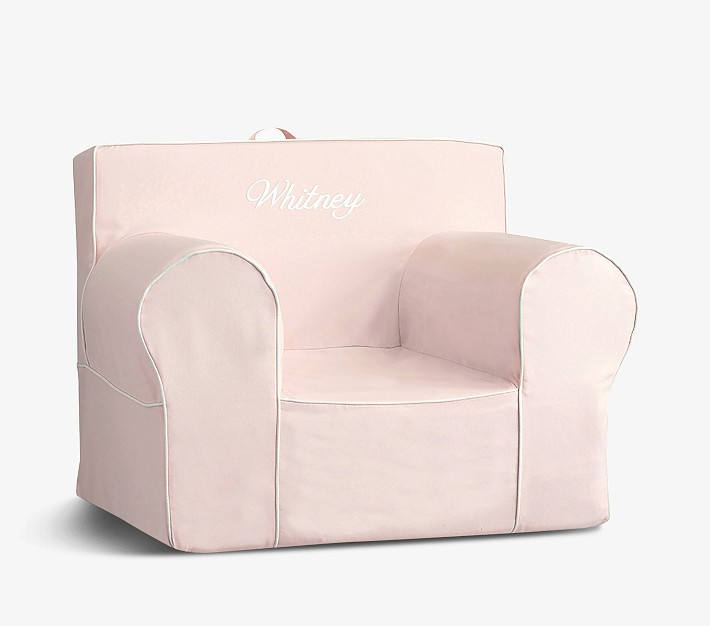 Anywhere Chair®, Blush with White Piping | Pottery Barn Kids