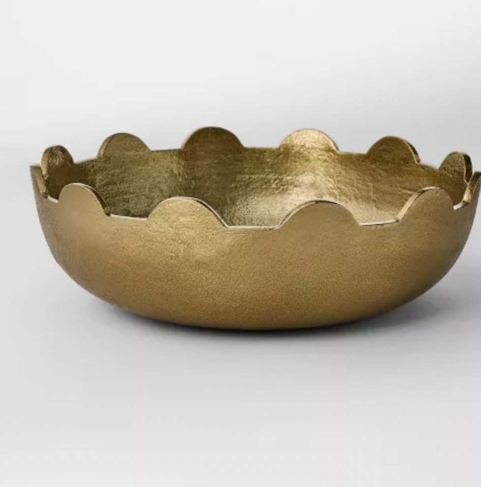 Decorative gold bowl

Great for coffee table or centerpiece. 

Studiomcgee/ fall 2025/ coffee table finds 

#LTKHome #LTKSeasonal #LTKSummerEdit