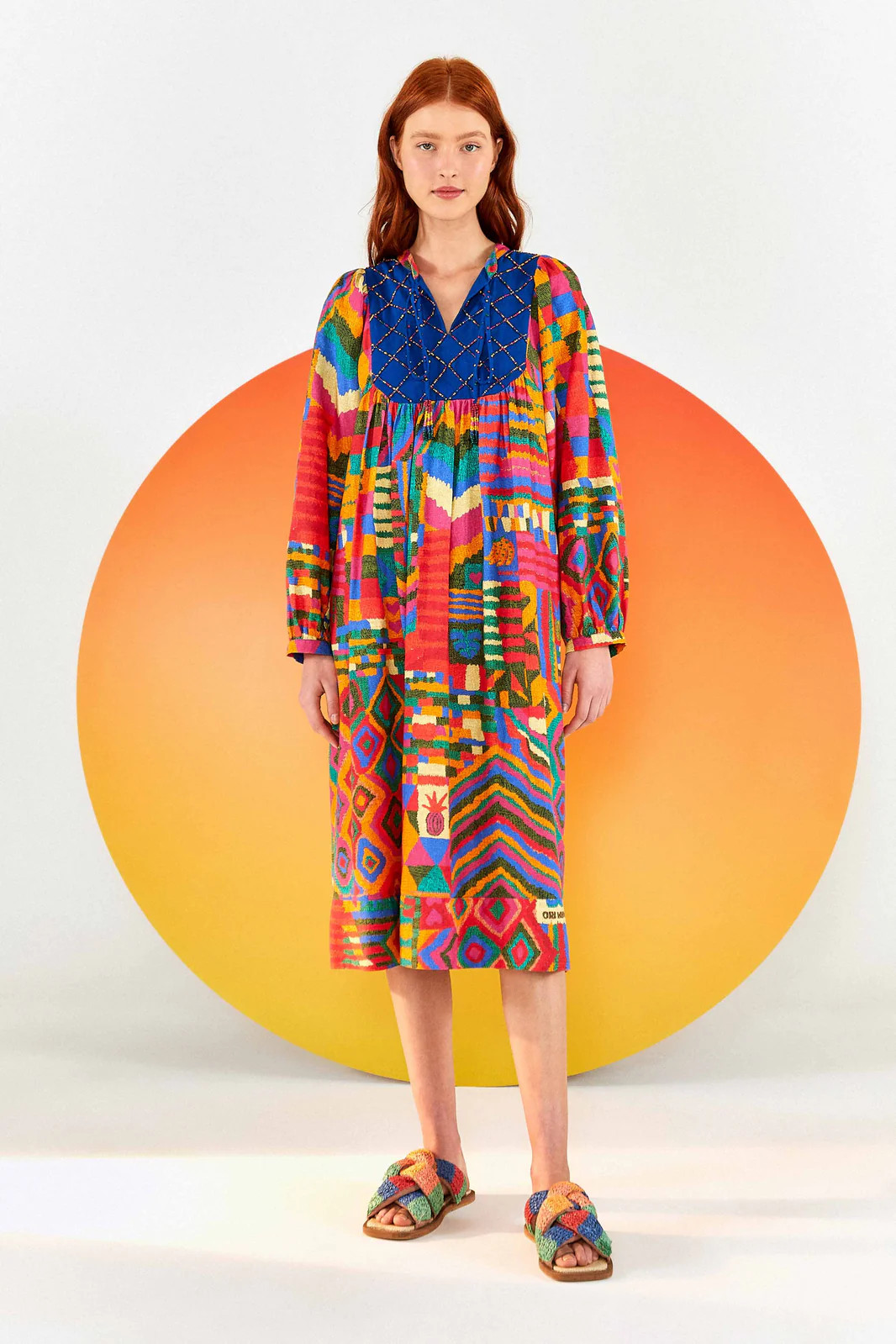 SUMMER PATCHES EMBROIDERED TUNIC DRESS | FarmRio (US)