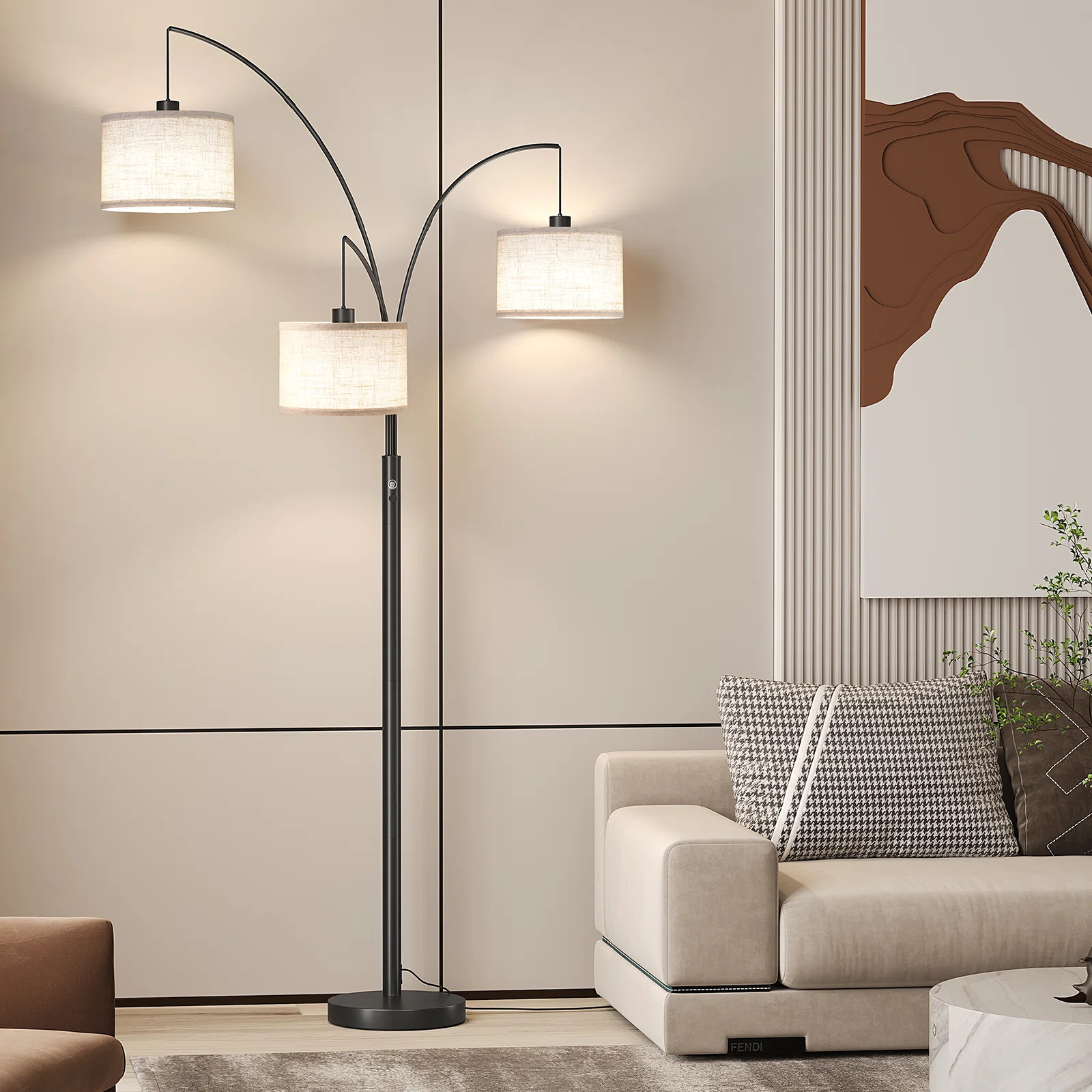 Bidal 3 Lights Modern Arc Tree Floor Lamp | Wayfair North America