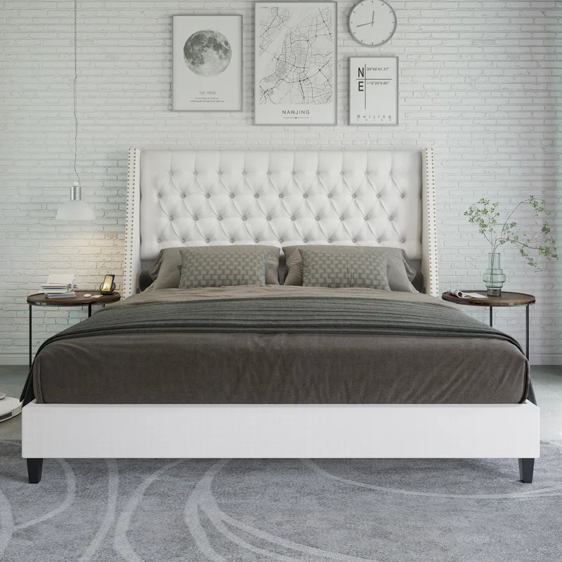 Upholstered Wingback Bed | Wayfair North America