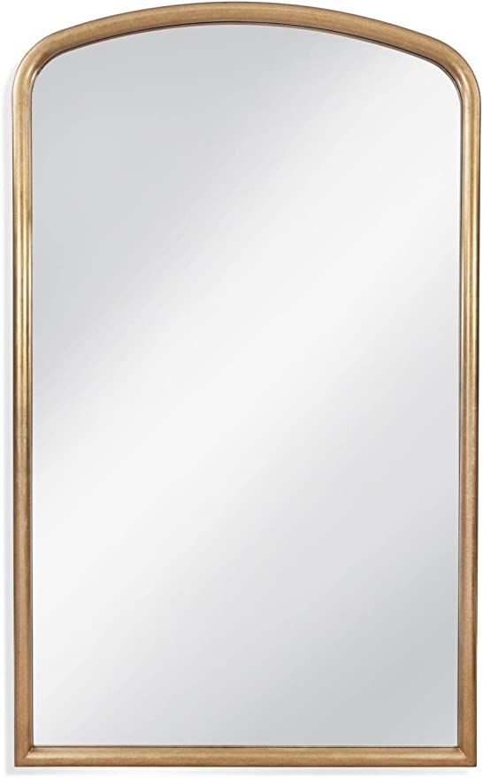 Bassett Mirror Company M4218 Brookings Leaner Mirror Antique Gold Leaf, 52" L x 1.75" W x 86" H | Amazon (US)