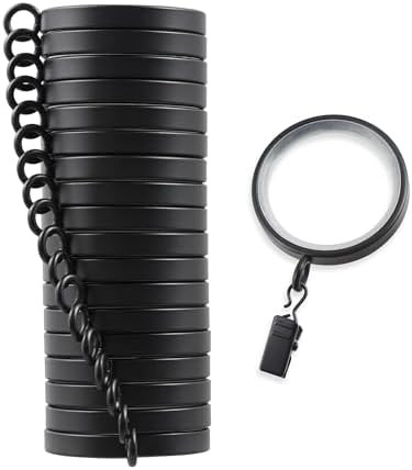 MODE Cambria Designer Series - Premium Easy Glide 18 Count Curtain Rings - Metal with Smooth, Qui... | Amazon (US)