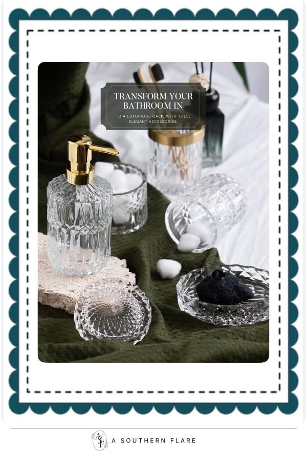 Turn your bathroom into a luxurious oasis with these chic accessories. Add a touch of elegance to... | Amazon (US)