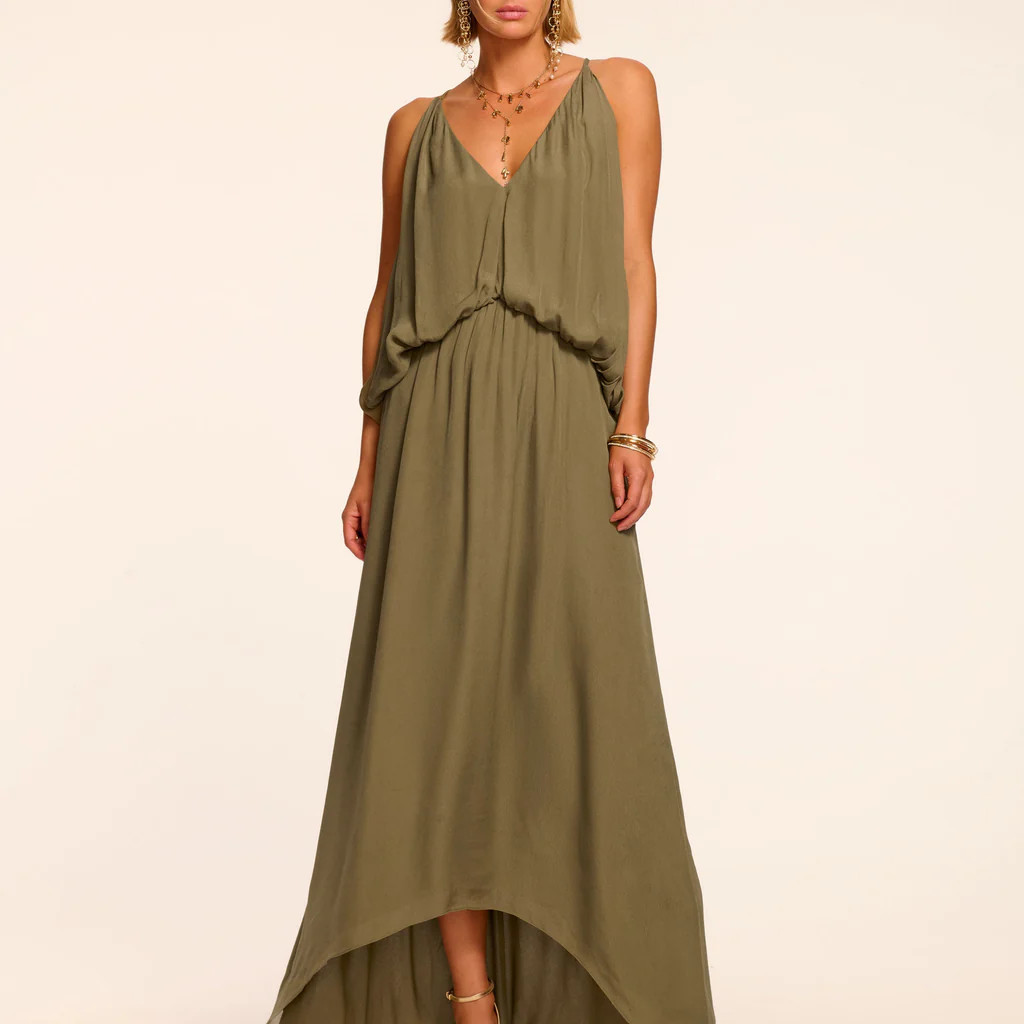 Ambar Draped V-Neck Maxi Dress | Ramy Brook