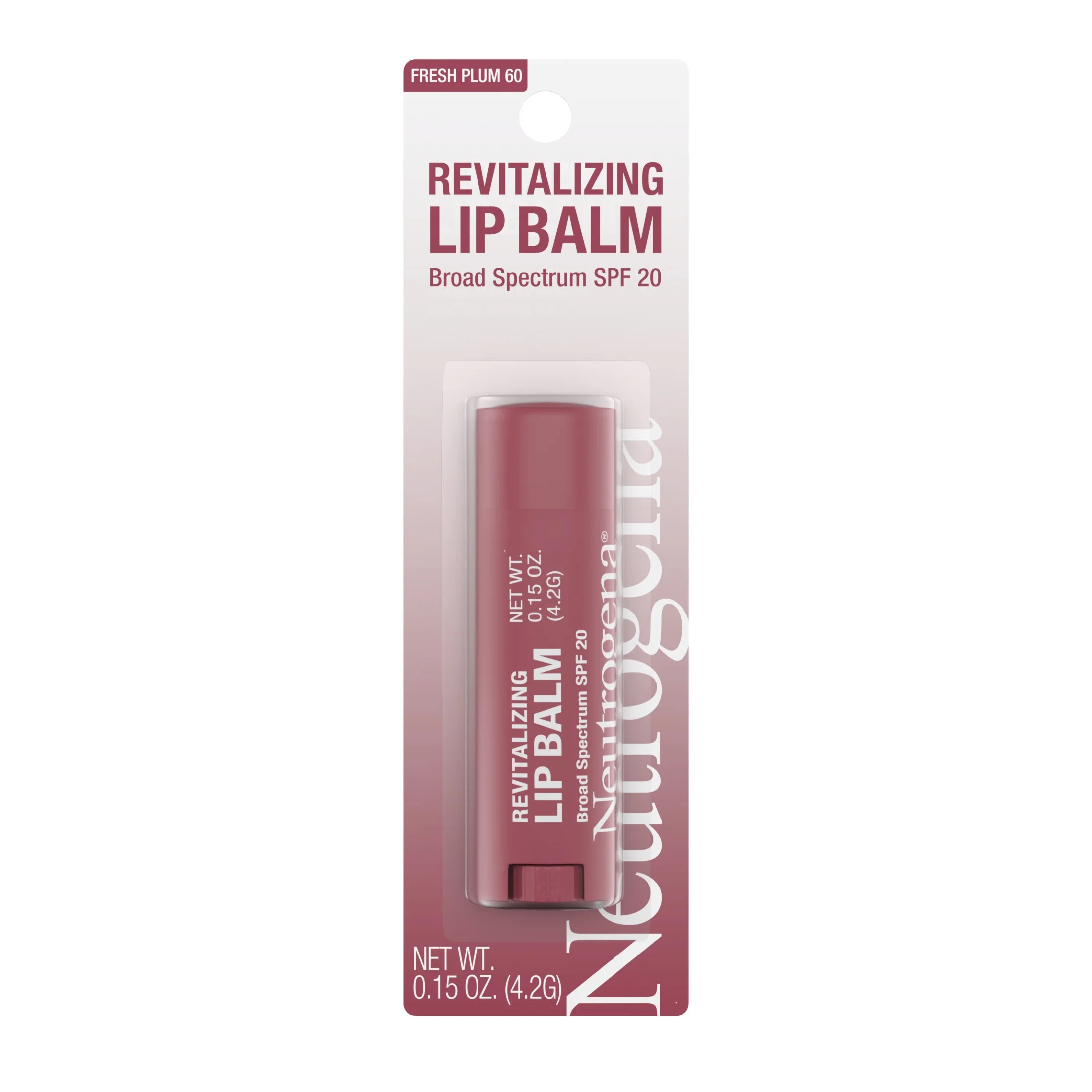 Neutrogena Revitalizing Tinted Lip Balm, SPF 20, Sheer Fresh Plum, .15 oz | Walmart (US)