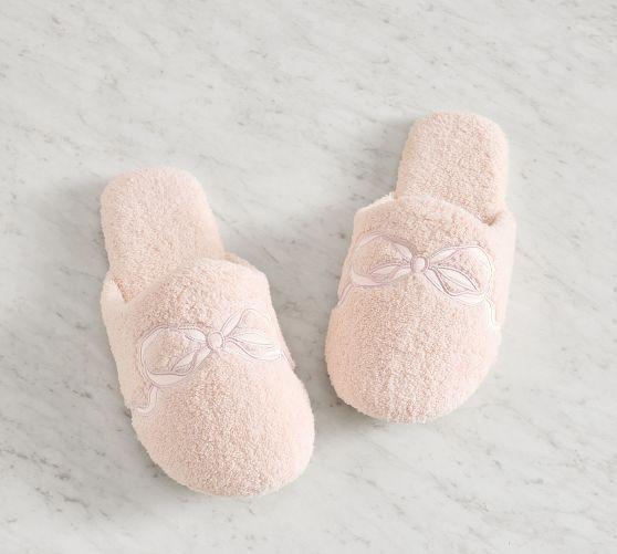 LoveShackFancy Appliqué Bow Slippers | Pottery Barn (US)
