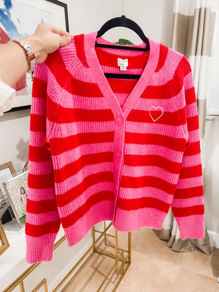 Stripe cardigan for Valentine's at Target