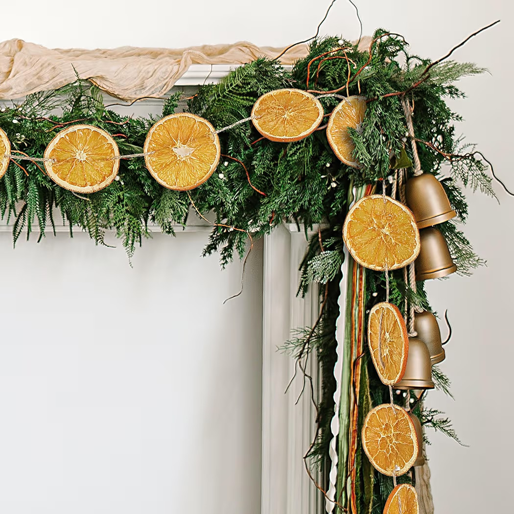 Christmas Decorations 9.8Ft Dried Orange Slice with Rope Christmas Garland Rustic Hanging Garland... | Amazon (US)