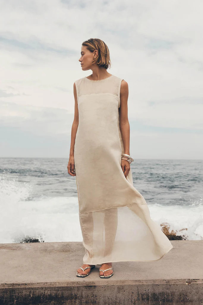 KAI PLASTER RAMIE SHELL MIDI DRESS | DISSH