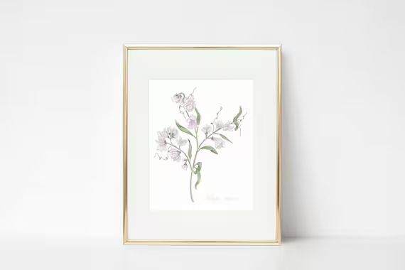 Sweet Pea Watercolor Print Floral Watercolor Print Floral | Etsy | Etsy (US)