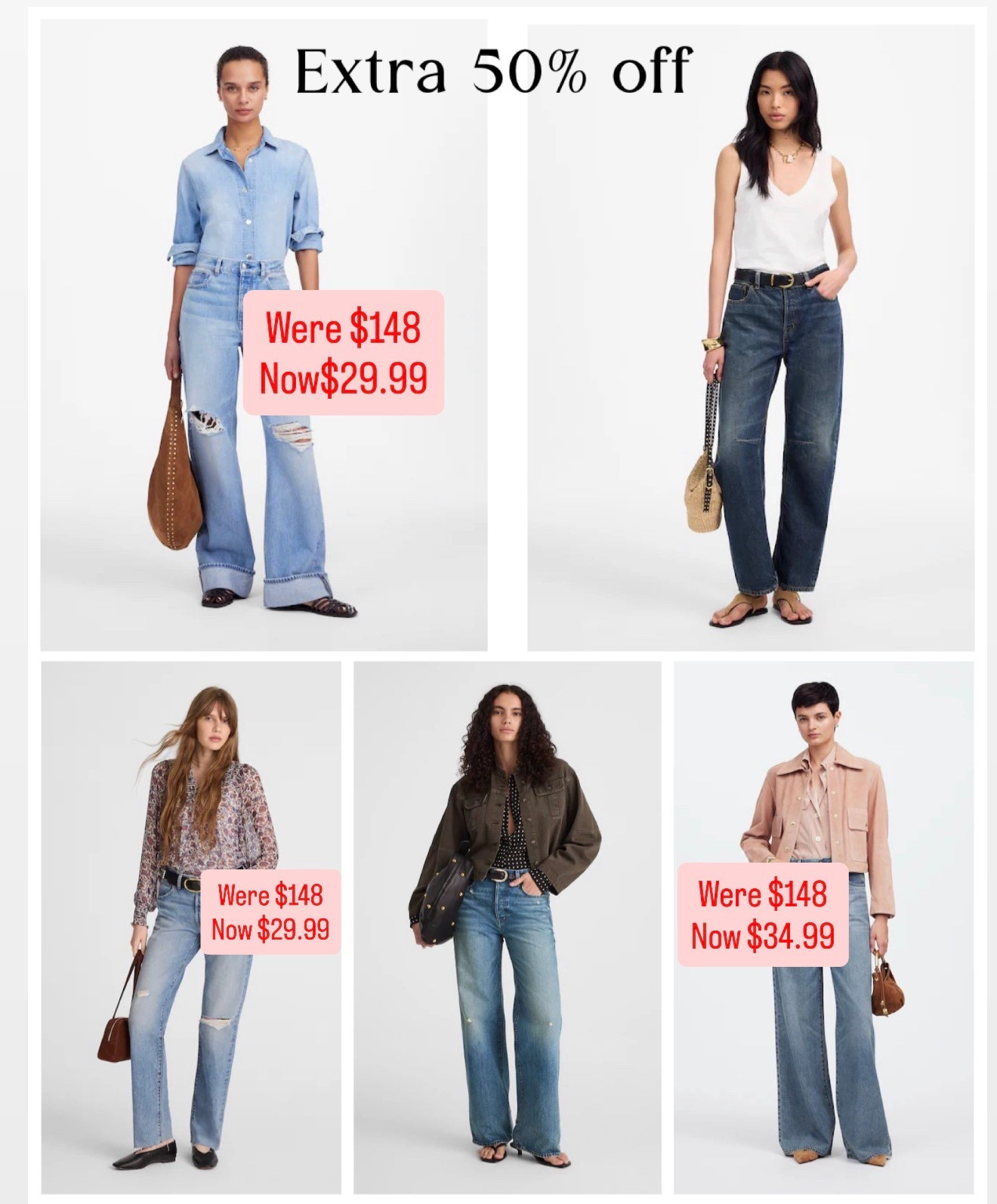 Favorites on sale at Madewell. Use code winter at checkout for additional savings 