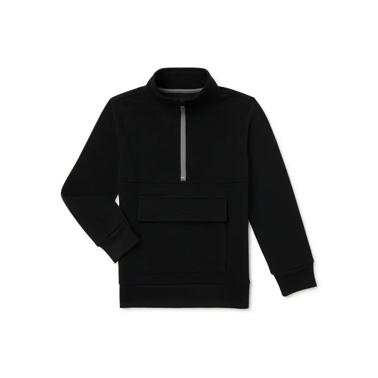 Wonder Nation Boys Half Zip Fashion Sweatshirt, Sizes 4-18 & Husky - Walmart.com | Walmart (US)