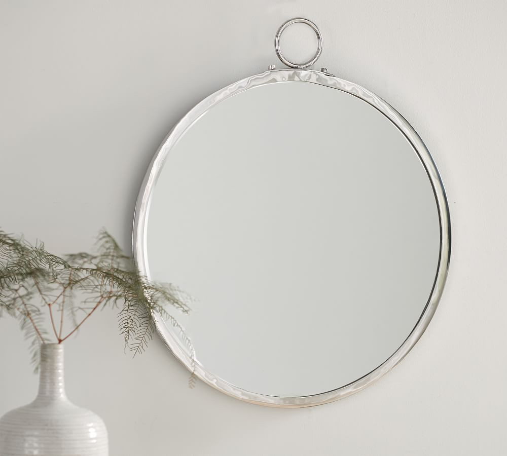 Logan Round Metal Frame Wall Mirror - 22.5" | Pottery Barn (US)
