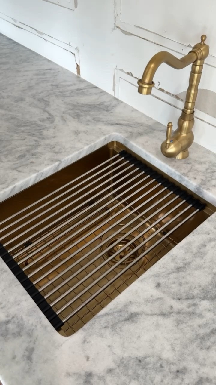 A little sneak peek of our new countertops! I added a countertop outlet to connect with the outlet in the drawer cabinet + a fun faucet & sink that came with attachments

#LTKHome