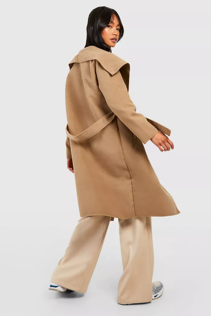 Belted Waterfall Coat | boohoo (US & Canada)