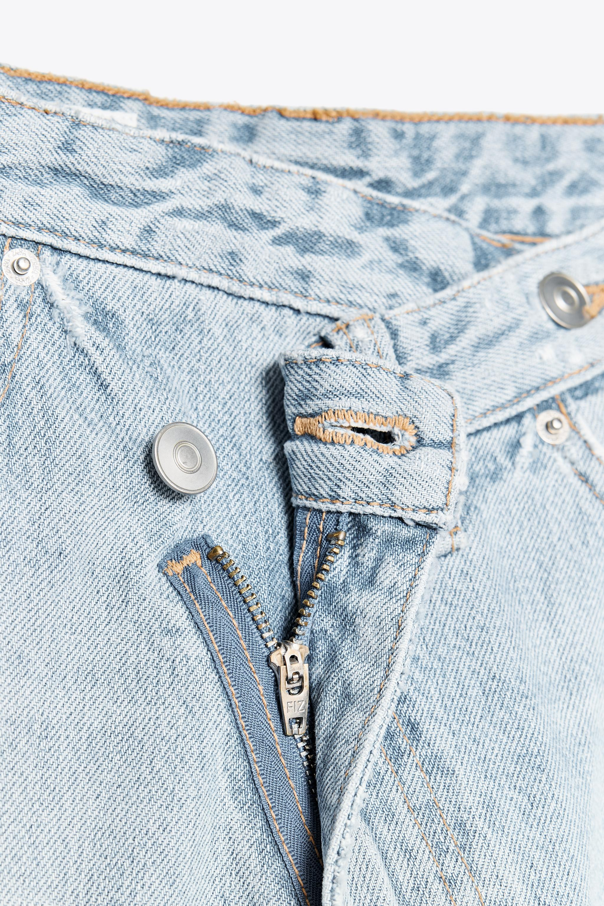 TRF HIGH WAIST CROSSOVER WAIST WIDE LEG JEANS | Zara US