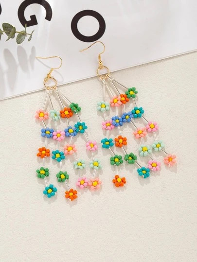 Flower Drop Earrings | SHEIN