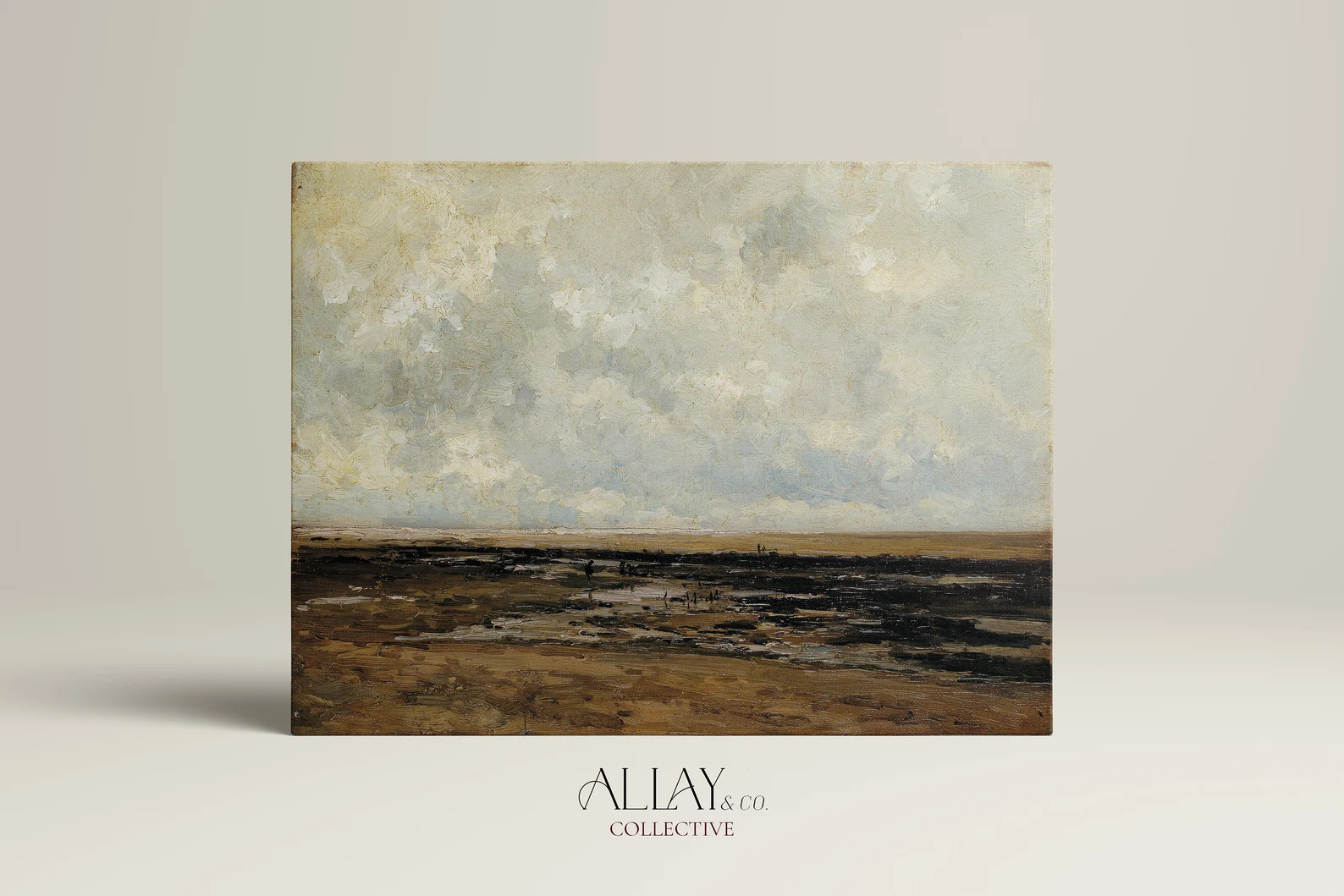 Moody Beach Painting Moody Landscape Vintage Print Digital Landscape Vintage Printable Vintage La... | Etsy (US)