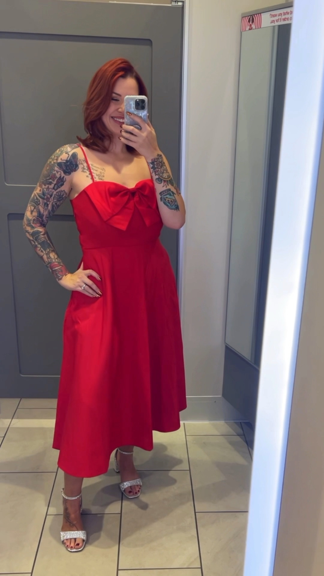 Excuse me Target but HOW CUTE 😍🎀✨ this dress is such a perfect holiday dress! I love the big bow so much, and should I also mention this dress has POCKETS 🤩👏🏻 I’m wearing a large! Paired it with some cute sparkly heels ✨

#LTKFindsUnder50 #LTKHoliday #LTKMidsize