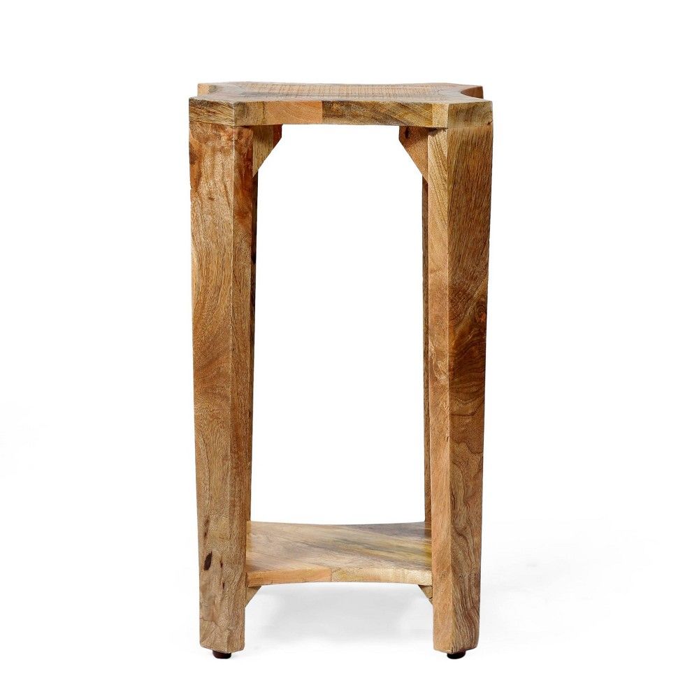 Gilliland Handcrafted Boho Mango Wood Side Table Natural - Christopher Knight Home | Target