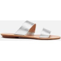 Loeffler Randall Women's Clem Double Strap Flat Sandals - Silver | Allsole (Global)