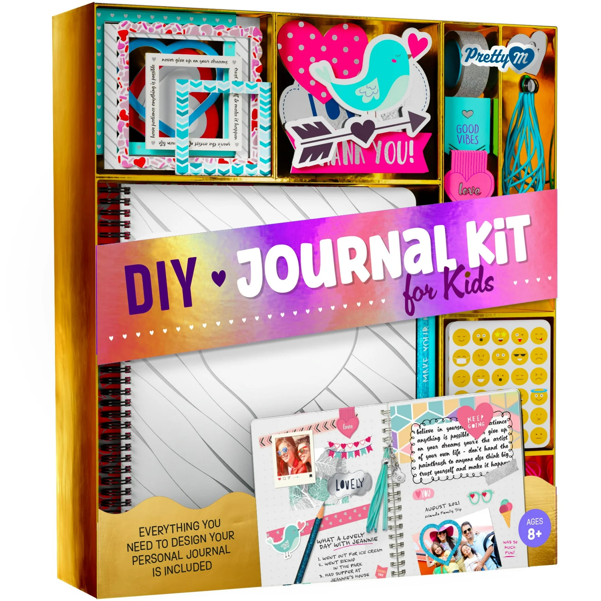 DIY Journal Kit – Birthday Gift for Girls Ages 8-14 – Tweens & Teen - Scrapbook & Diary Set | Walmart (US)