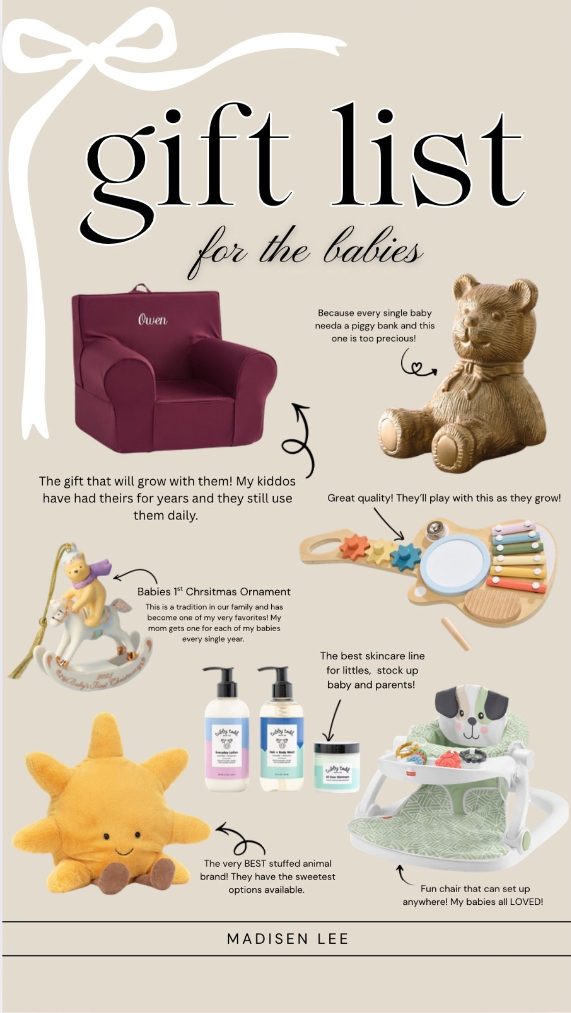 Gift ideas for the baby 

#LTKGiftGuide #LTKCyberWeek #LTKHoliday