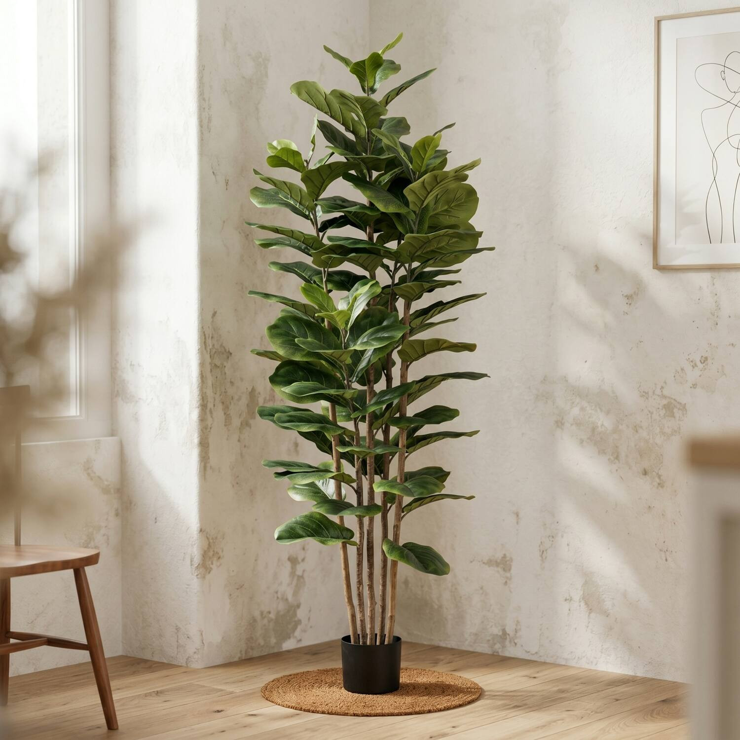 6FT Artificial Fiddle Leaf Fig Tree